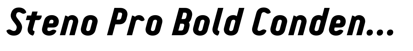 Steno Pro Bold Condensed Italic